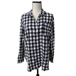 Abercrombie & Fitch Button Down Shirt | Navy Gingham